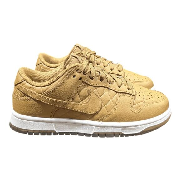 NWOB NIKE Dunk Low 'Quilted Wheat' Sneakers Size 6.5 - Picture 2 of 7